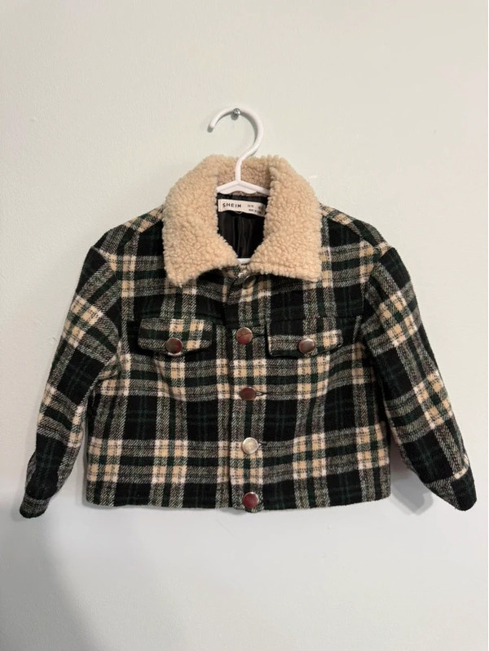 2T Shein Toddler Plaid Jacket
